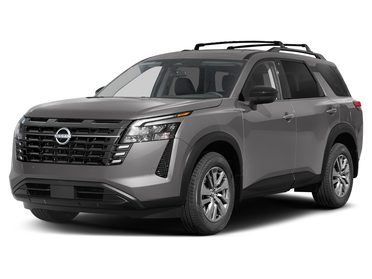 2026 Nissan Pathfinder SV in Gun Metallic — front three-quarter view