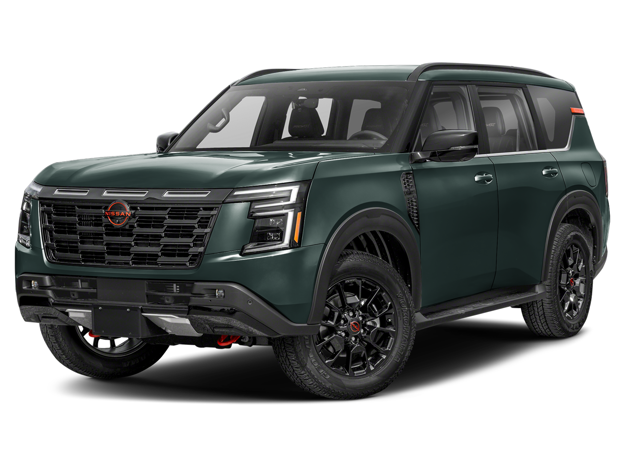 2026 Nissan Armada PRO-4X in Alpine — front three-quarter view