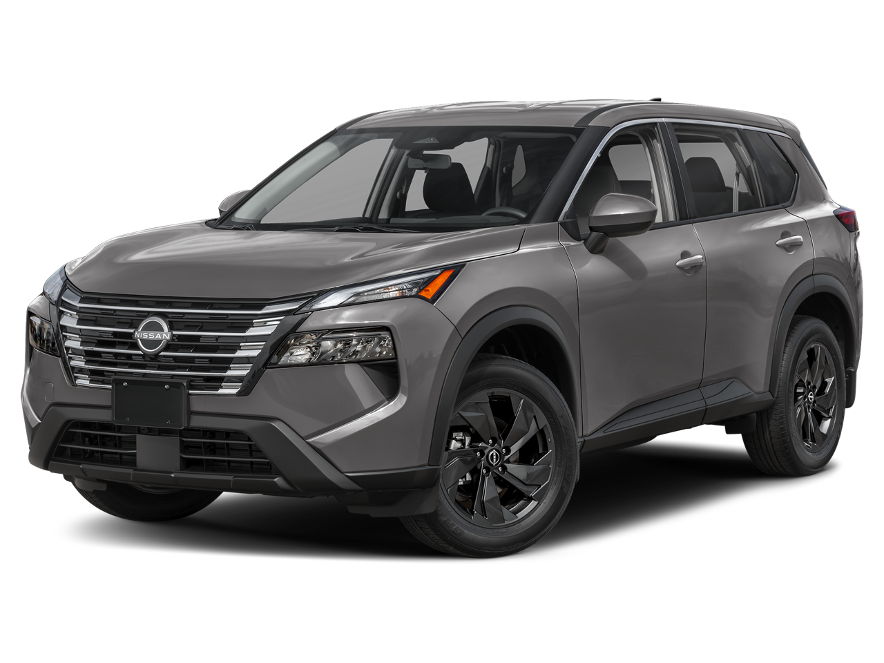 2026 Nissan Rogue SV in Gun Met — front three-quarter view