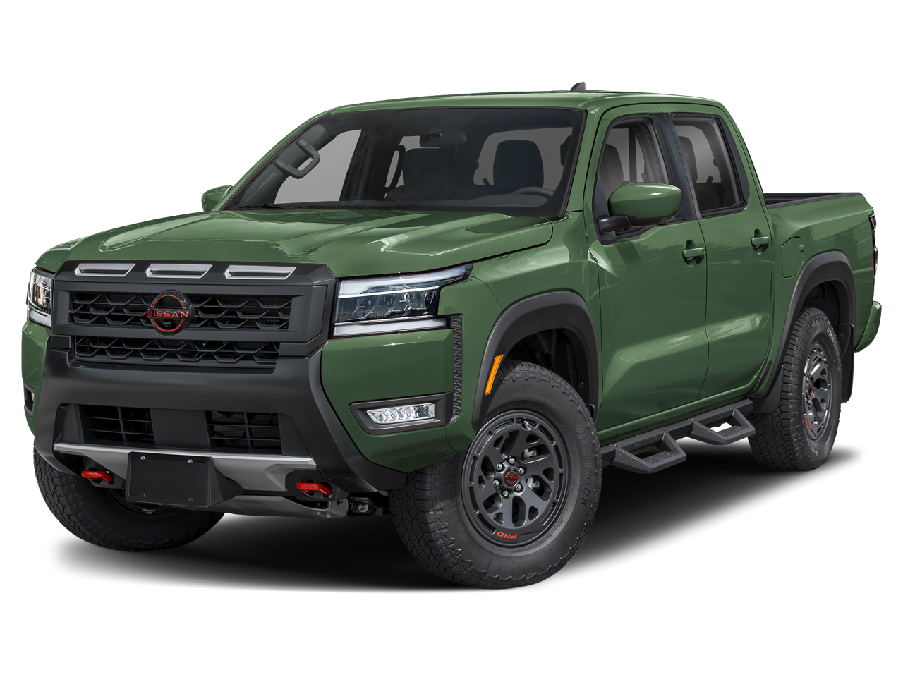 2026 Nissan Frontier Crew Cab PRO-4X Long Bed in BOULDER GRAY PE — front three-quarter view