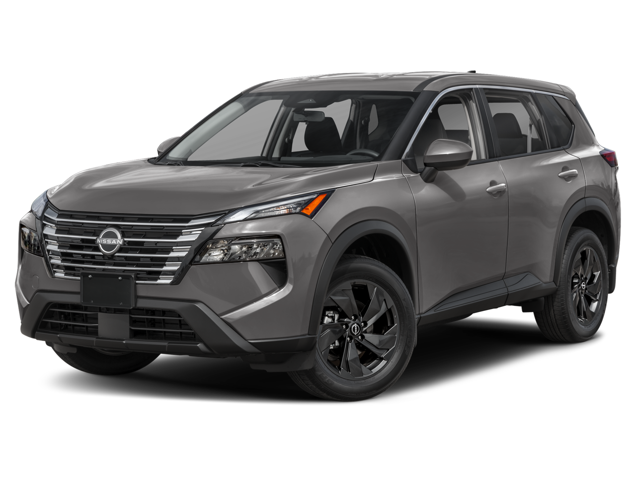 2026 Nissan Rogue SV in Gun Met — front three-quarter view