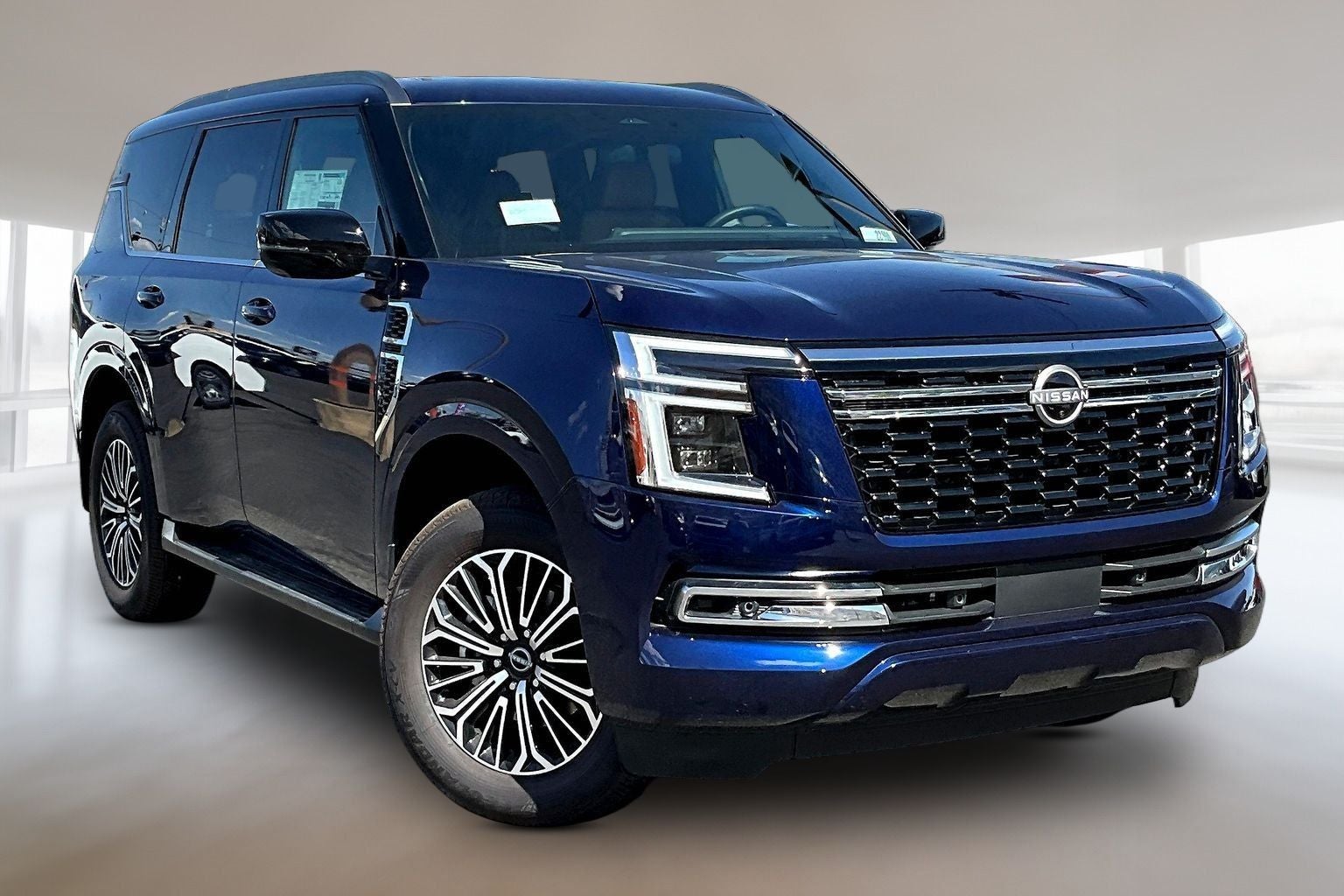 2026 Nissan Armada SL in Deep Ocean Blue — front three-quarter view